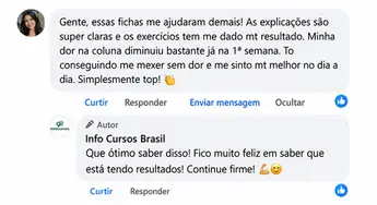 Captura de tela de depoimento de cliente