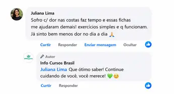 Captura de tela de depoimento de cliente